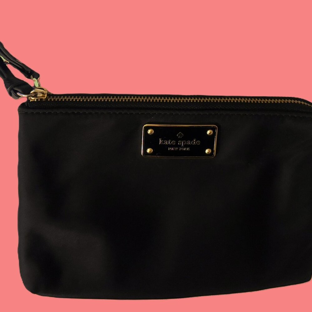 Kate Spade New York Black nylon Wristlet with Gold hardware - Picture 6 of 10